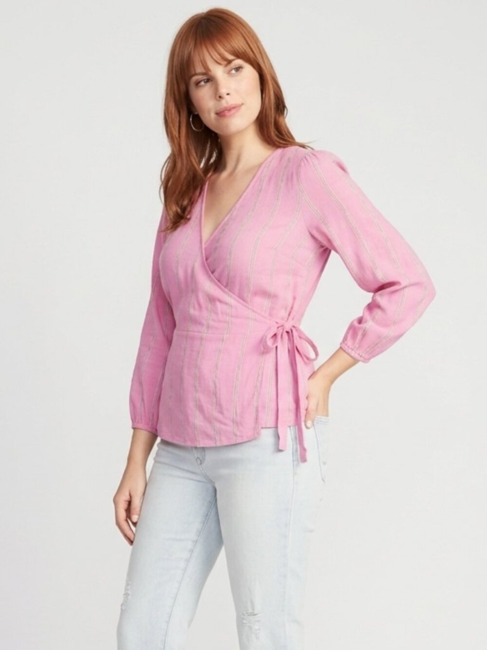 NEW, Old Navy Cotton Blend Wrap Top